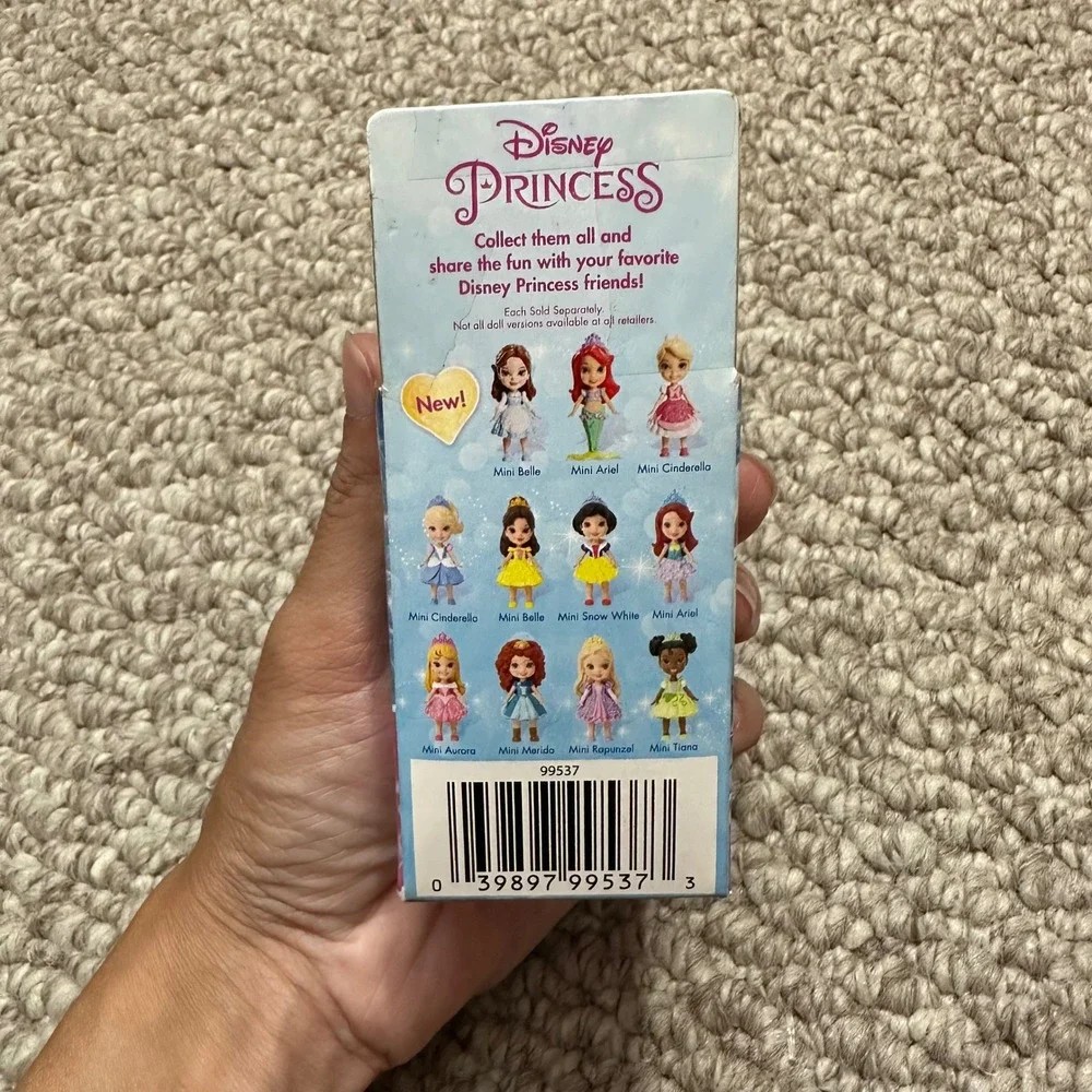 Disney Princess Mini Toddler Cinderella Posable Doll Pink Dress‎